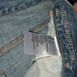 american eagle vintage high rise denim shorts